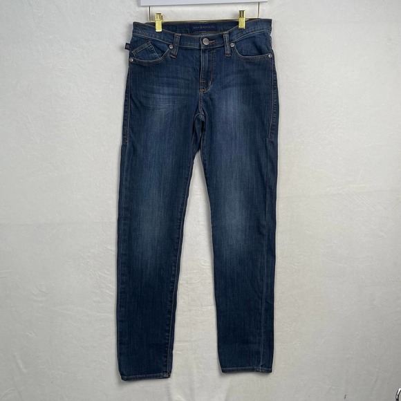 Rock & Republic Berlin Stretch Jeans Skinny Low Rise‎ Dark Wash Denim Size 10 - Picture 1 of 12